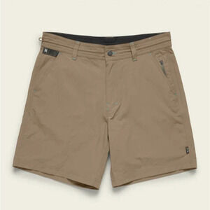 Howler Brothers Tan Flat Front Men Shorts